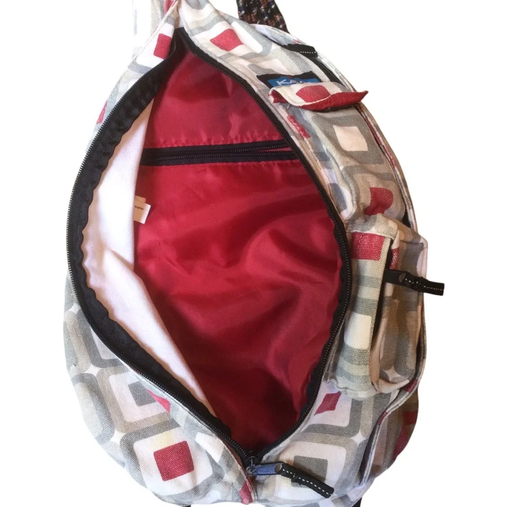 KAVU Crossbody Sling Bag - Multicolor Geometric Design - Picture 6 of 10